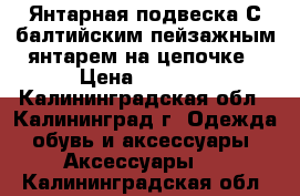 Янтарная подвеска С балтийским пейзажным янтарем на цепочке › Цена ­ 1 000 - Калининградская обл., Калининград г. Одежда, обувь и аксессуары » Аксессуары   . Калининградская обл.